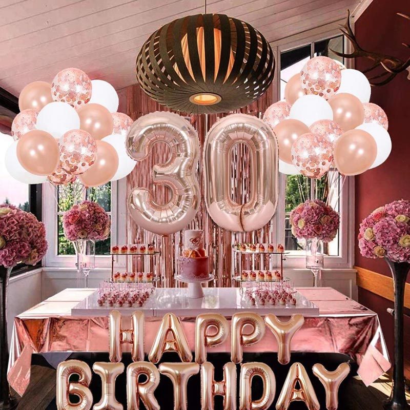 Rose Gold Birthday Decor