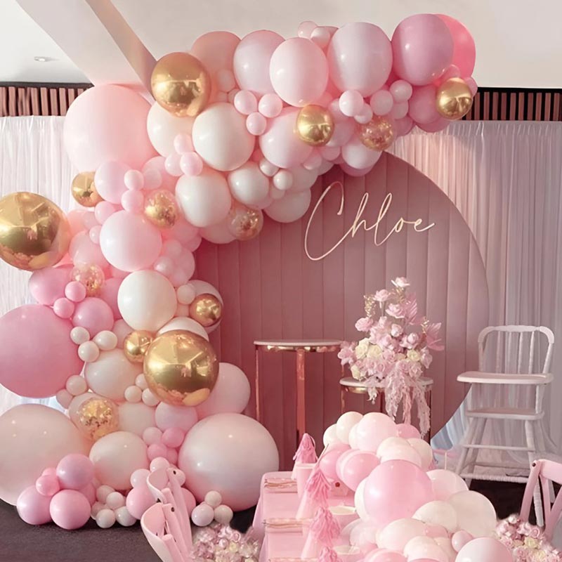 Birthday Party Balloon Pink Arch