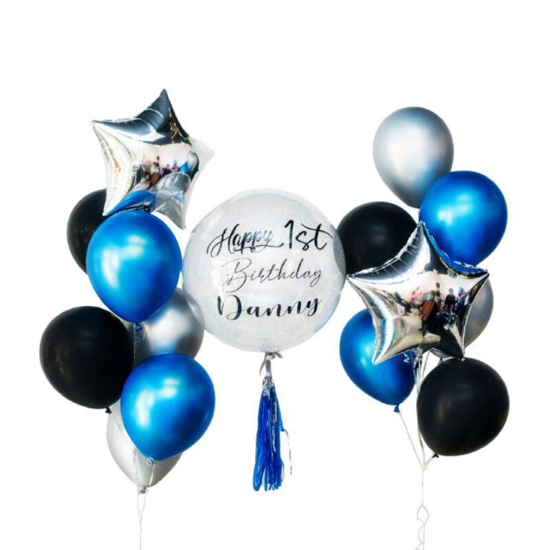 Chrome Blue Balloon