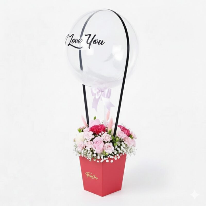 Love Hot Air Balloon Flower Box